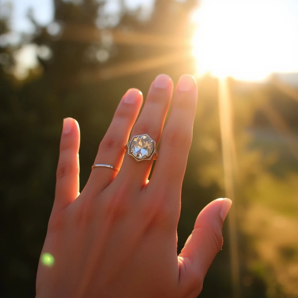 Starburst Sunstone Ring - Image 2